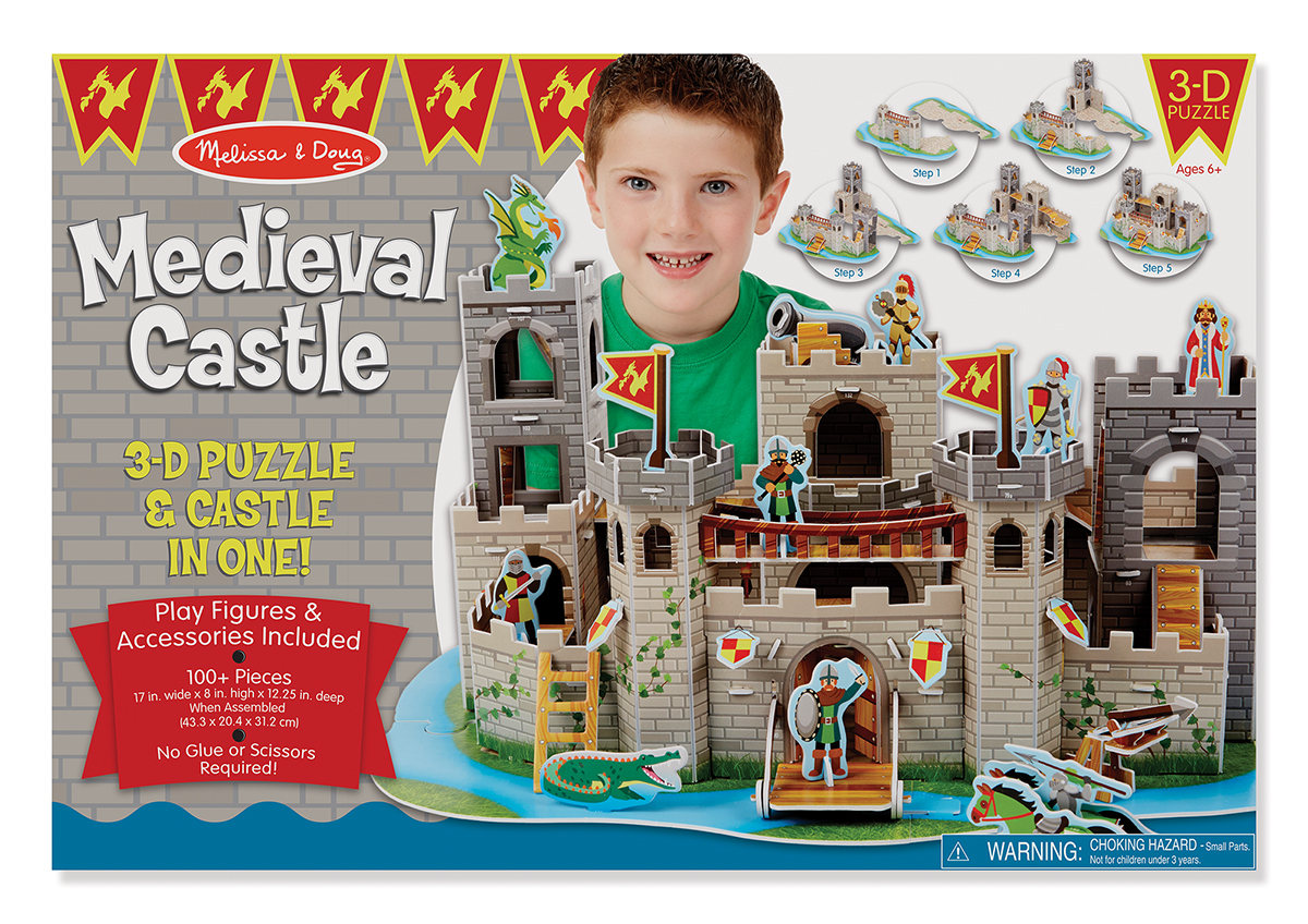 3D Пазл - Рыцарский замок, более 100 деталей  